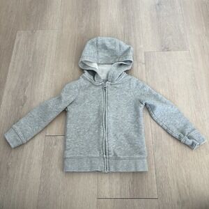 Joe Fresh Kids Girls Hoodie Size 3 Heather Gray Long Sleeve Zip Front Jacket